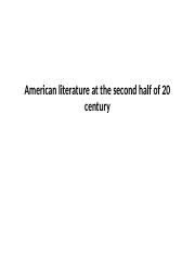 American literature of the second half of 20.pptx