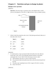 Chapter 9 Nutrition and gas exchange in plants.doc