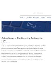 Online Stores – The Good, the Bad and the Ugly - Miller Bernstein.pdf