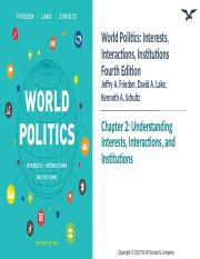 World Politics Institutions Interests Interactions 