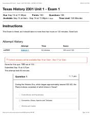 Texas History 2301 Unit 1 - Exam 1.pdf