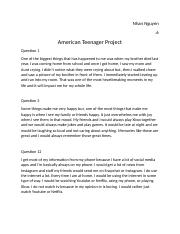 American Teenager Project.docx