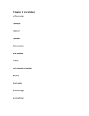 Chapter 6 Vocabulary List