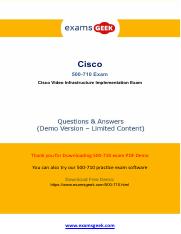 Cisco 500-710 Exam Preparation Material For Best Result