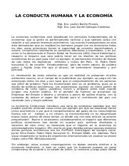 LA CONDUCTA HUMANA Y LA ECONOMÍA REVISTA ECONOMICA.doc