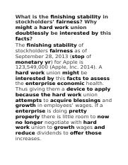 What is the finishing stability in stockholders.doc