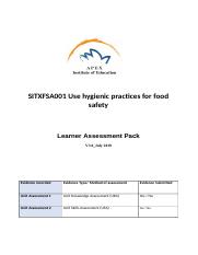SITXFSA001 Learner Assessment Pack.v3.0.docx