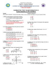 summative test linear equation in two variables answer key.docx