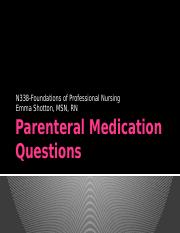 Week 5 Parenteral Questions Iclickers.pptx