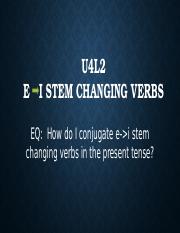 4.2- e to i  and o to ue Stem Changers PPT.pptx