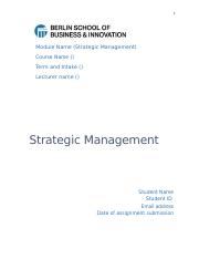 1995403696 - Strategic Management, Strategic Management Strategic_Management.docx