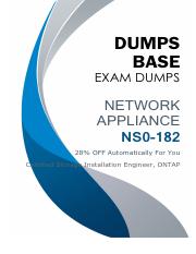 NetApp NCSIE ONTAP NS0-182 Free Dumps Download V8.02.pdf