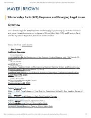 Silicon Valley Bank (SVB) Response and Emerging Legal Issues _ Capabilities _ Mayer Brown.pdf
