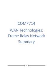 WAN Technologies -  Frame Relay Network Lecture 3 Summary.pdf