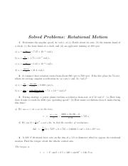 Solution for Solved Problems-Chapter 10 Rotational Motion