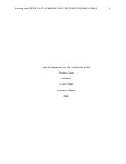 Ethical in Academic and the Professional World (1).docx