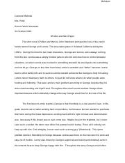 MIce and Men Paper