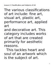 Lesson 2. Classification and Subjects of Art.docx