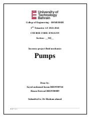 ENGG535- Pumps project.pdf