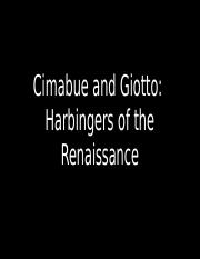 Giotto Harbinger of the Renaissance