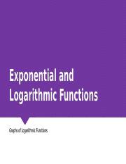 8) Graphs of Logarithmic Functions Notes.pptx