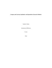 Compare and Contrast Quantitative and Qualitative Research Methodologies.edited.docx