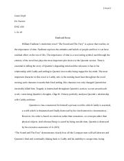 The Sound and The Fury Essay.docx