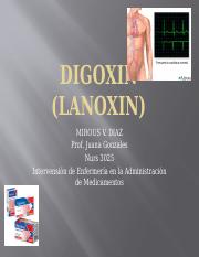 El Asma Pptx Digoxin Lanoxin Mirous V Diaz Prof Juana Gonzales