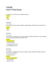 CIS305 unit5 final exam.docx