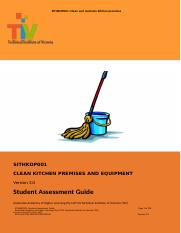 2_SITHKOP001 Clean and maintain kitcchen Student Assessment Guide.doc