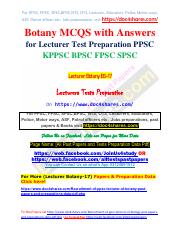 Botany MCQS with Answers for Lecturer Test Preparation Download.pdf