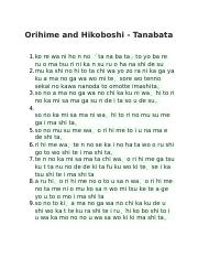 Orihime and Hikoboshi - Tanabata.docx