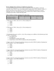 Practice Multiple Choice Questions relating to Medical Screening Tests F 2021.pdf