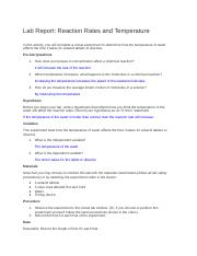Lab Report_ Reaction Rates and Temperature.docx