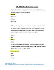 ATI TEAS 7 Math Questions with Answers 2023.pdf