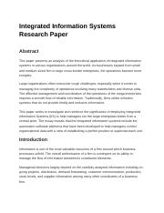 computer information systems research paper topics