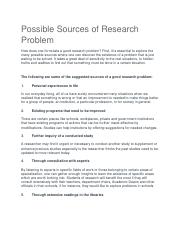 Possible Sources of Research Problem.docx