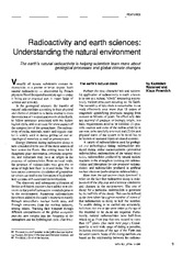 radiocativity and eartn sciences understanding the natural environment