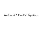 Worksheet-A-Free-Fall-Equations-Solutions