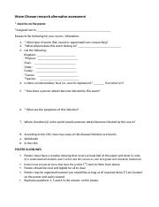 Worm Disease research alternative assessment guidelines and questions.docx