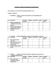 Customer relation management Questionnaire.doc