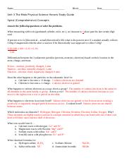 Unit 3 The Mole Study Guide Sig Fig ANSWERS.docx
