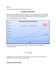 1. Compound Interest Review with Applications(1)