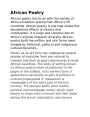 African Poetry.docx