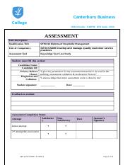 SITXCCS008 Assessment.docx