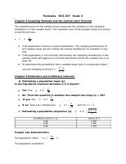 Formulas ECO 207 Exam 3.docx