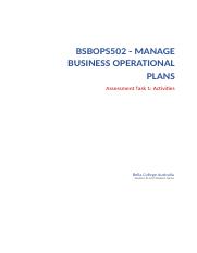 BSBOPS502 Task 1 - Activities.docx