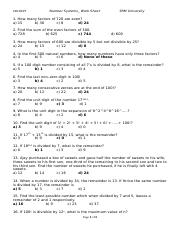 Number Systems with Answer Key.doc
