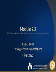 Module 2.3 - ADGO 1431.pptx