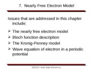Nearly free electron model